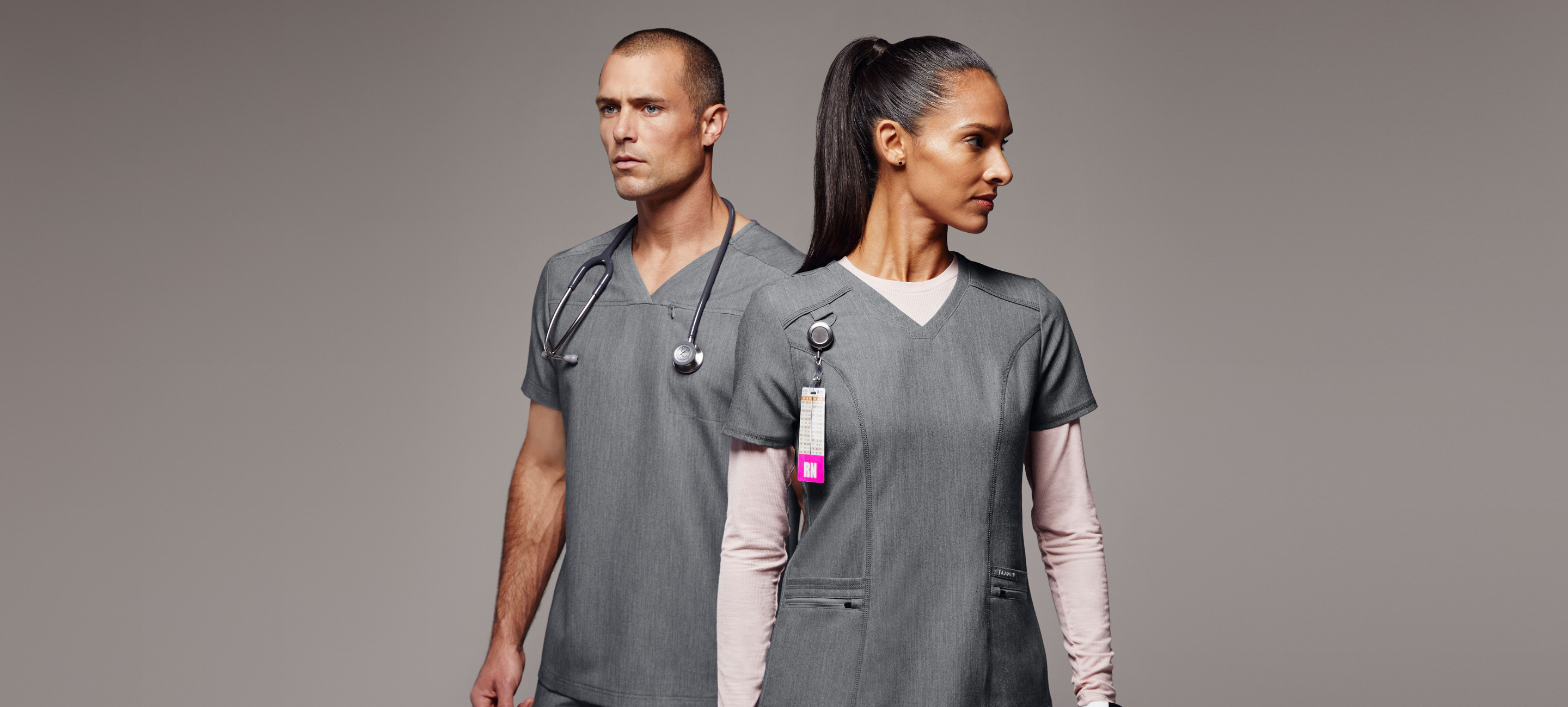 Women's Under Scrubs Long Sleeve T-Shirt Comfort V-Neck Medical
