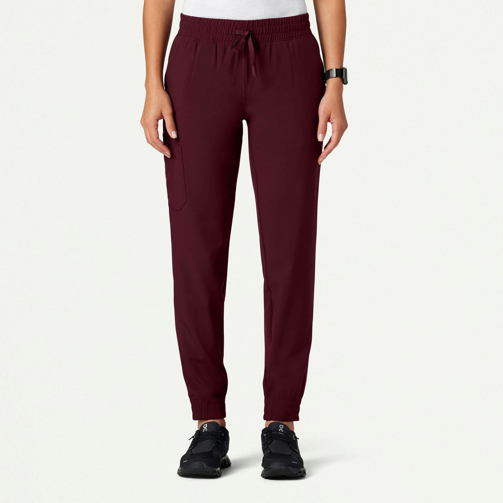 Fiora Slim ULTRAlite Scrub Jogger - Burgundy - WOMEN'S PANTS - Jaanuu