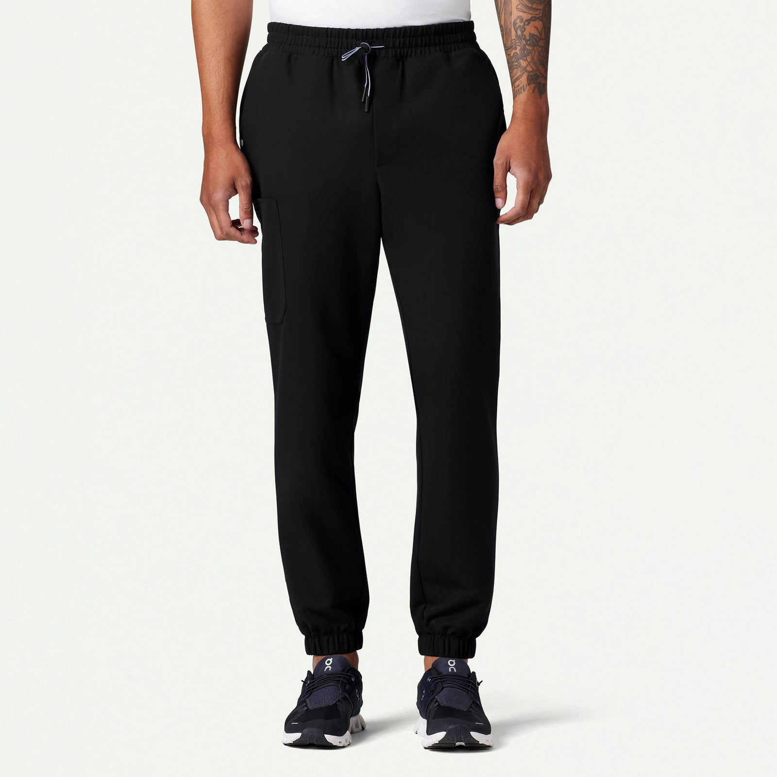 Rhodes Slim Crossover Scrub Jogger - Black - MEN'S PANTS - Jaanuu