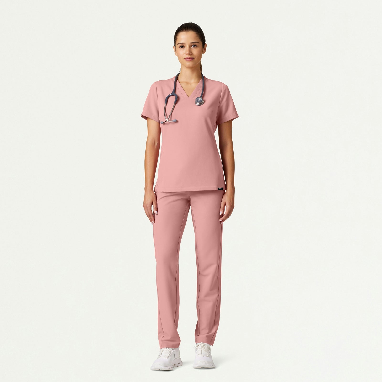 Carte Slim 2-Pocket Scrub Top - Mauve - WOMEN'S TOPS - Jaanuu