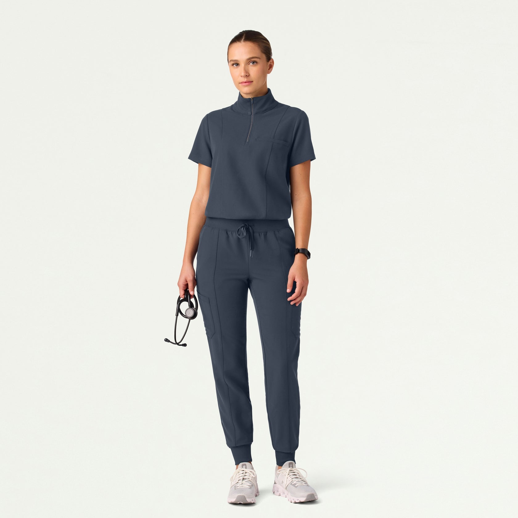 Liv Skinny 8-Pocket Scrub Jogger - Carbon Gray - WOMEN'S PANTS - Jaanuu