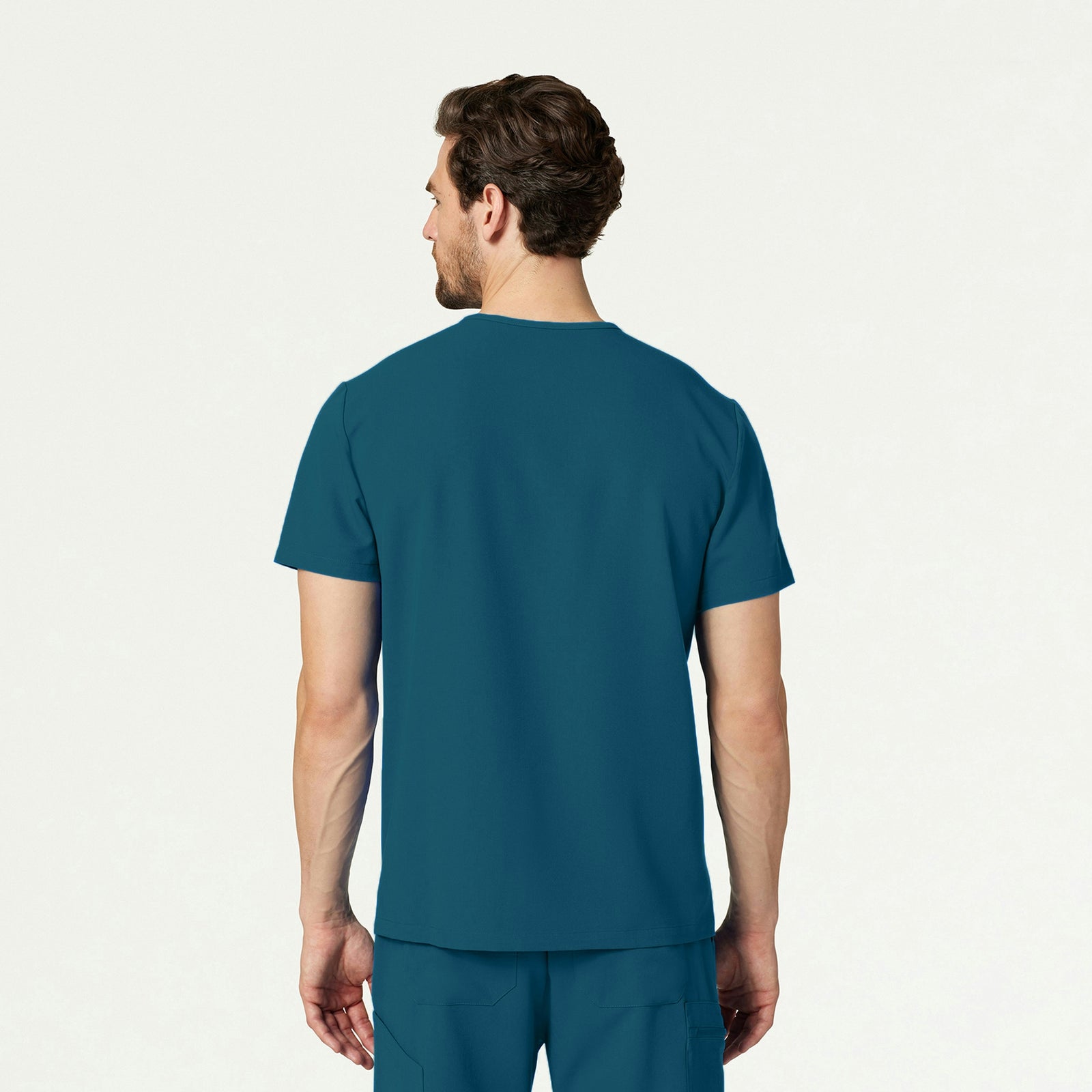 Platt 3-Pocket Scrub Top - Caribbean Blue - MEN'S TOPS - Jaanuu