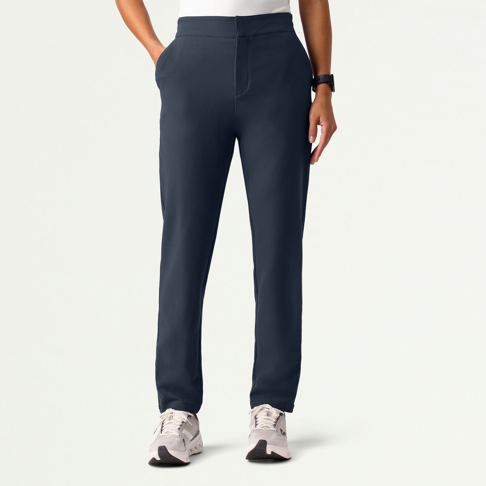 Skyler Slim Zip-Fly Scrub Pant - Carbon Gray - WOMEN'S PANTS - Jaanuu