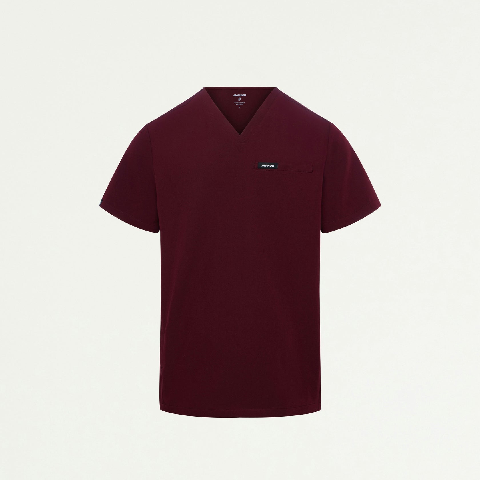 Platt 3-Pocket Scrub Top - Burgundy - MEN'S TOPS - Jaanuu