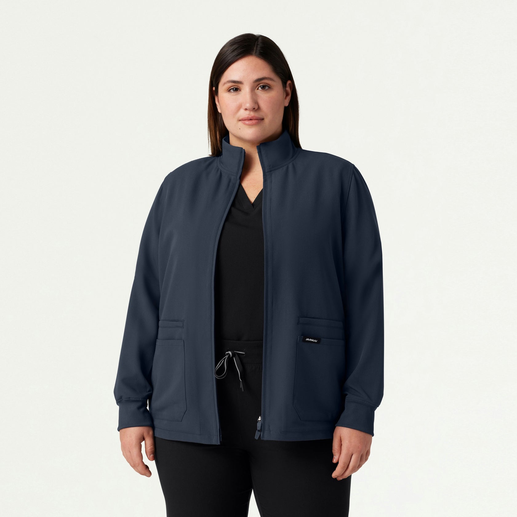 Ceri Essential 6-Pocket Scrub Jacket - Carbon Gray - WOMEN'S JACKETS - Jaanuu