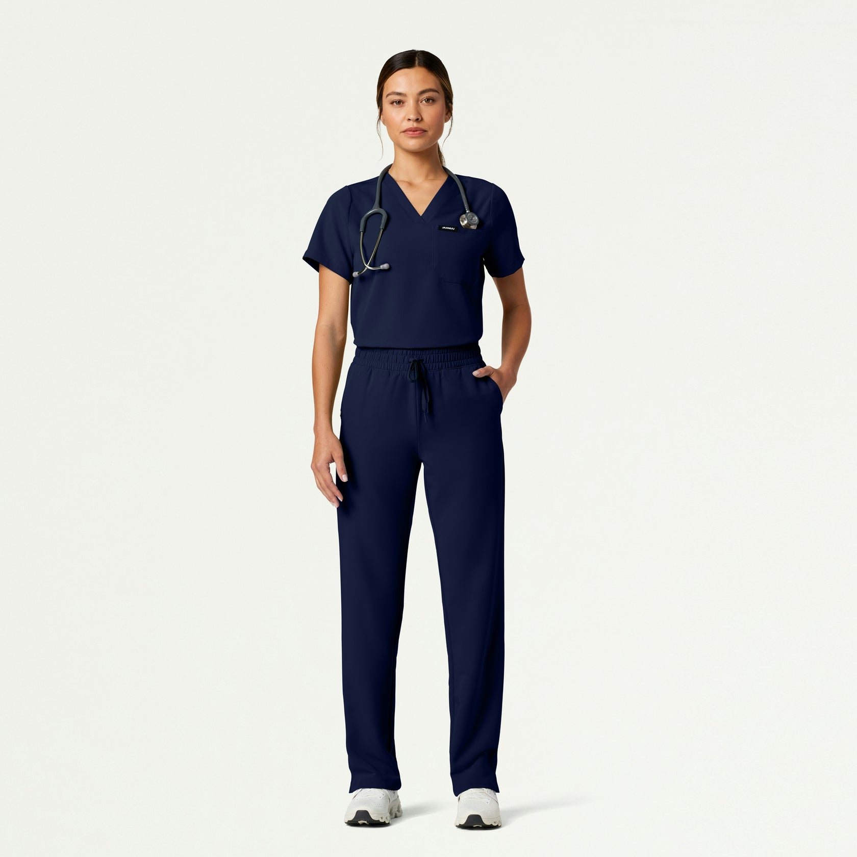 Kerr 365 High Waisted Scrub Pant - Midnight Navy - WOMEN'S PANTS - Jaanuu