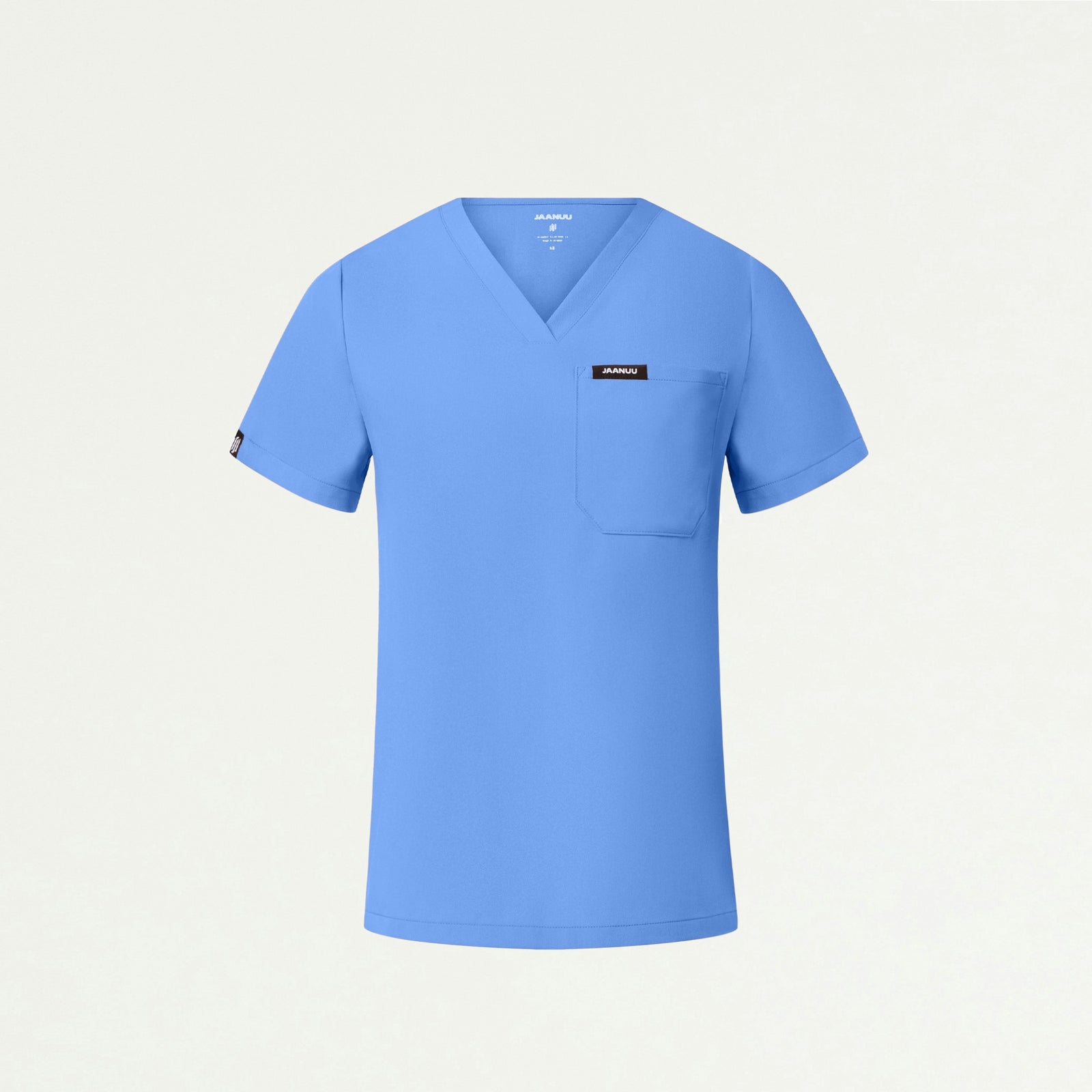 Rhena Slim Essential 1-Pocket Scrub Top - Ceil Blue - WOMEN'S TOPS - Jaanuu