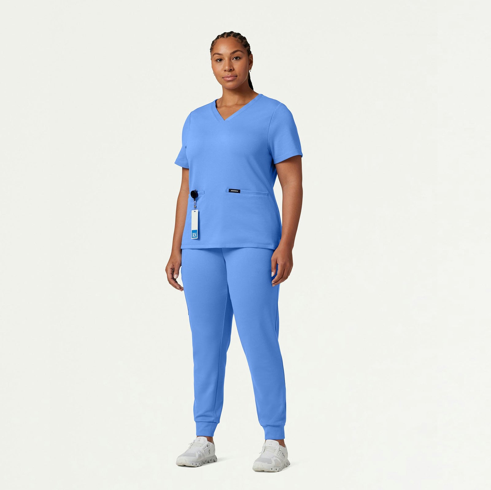 Rubi Slim ULTRAsoft Scrub Jogger - Ceil Blue - WOMEN'S PANTS - Jaanuu