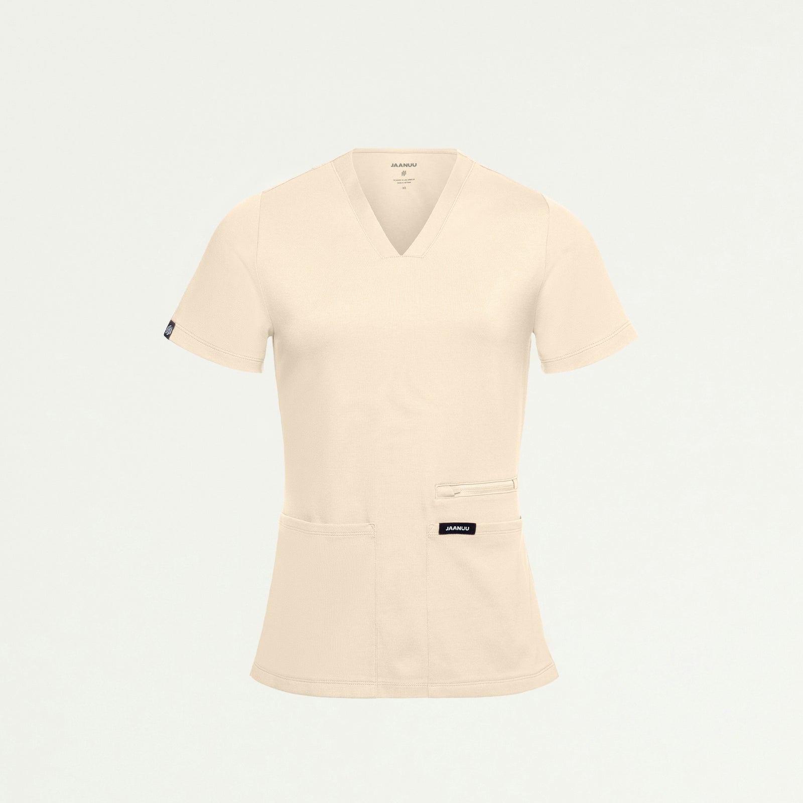 Kass Slim 4-Pocket ULTRAsoft Scrub Top - Sand - WOMEN'S TOPS - Jaanuu