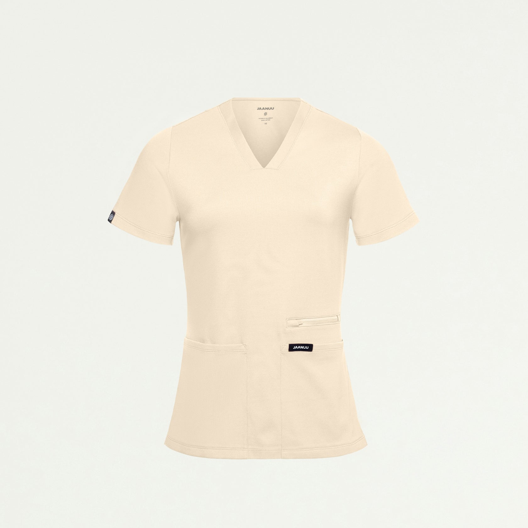 Kass Slim 4-Pocket ULTRAsoft Scrub Top - Sand - WOMEN'S TOPS - Jaanuu