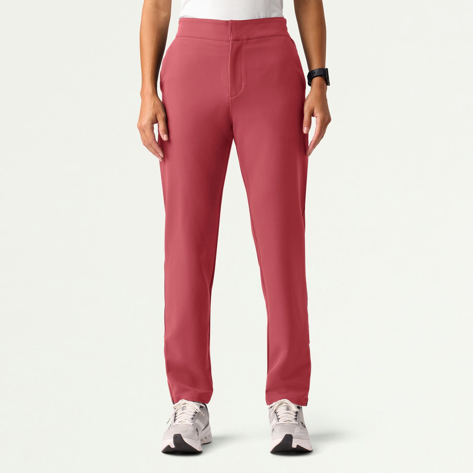 Skyler Slim Zip-Fly Scrub Pant - Mulberry - WOMEN'S PANTS - Jaanuu