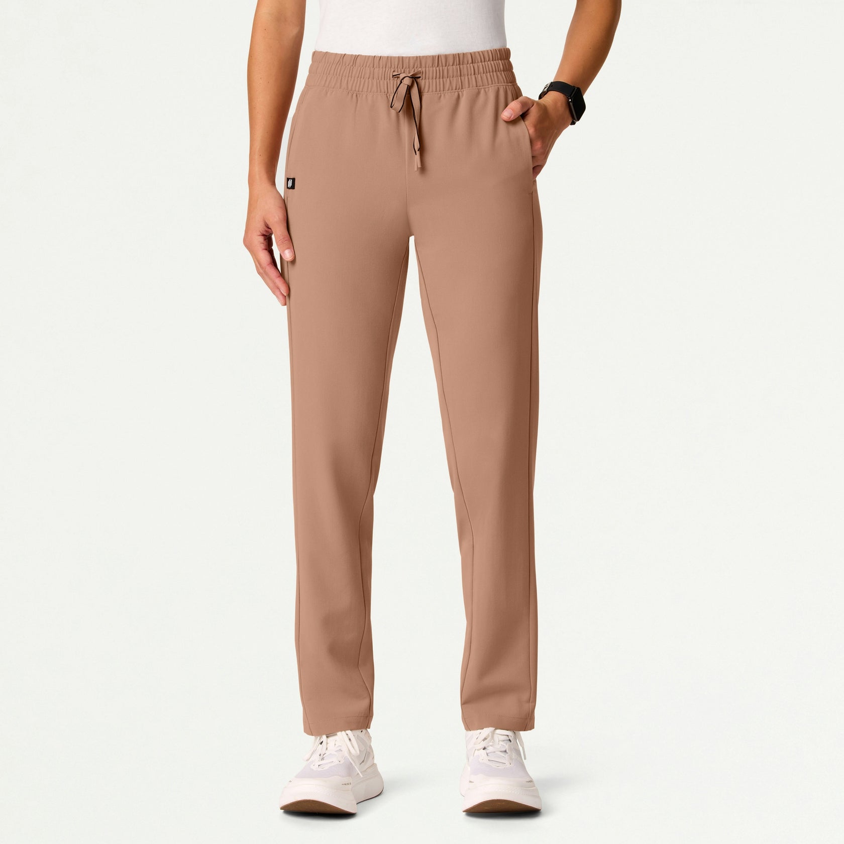 Effie Slim 6-Pocket Scrub Pant - Clay - WOMEN'S PANTS - Jaanuu