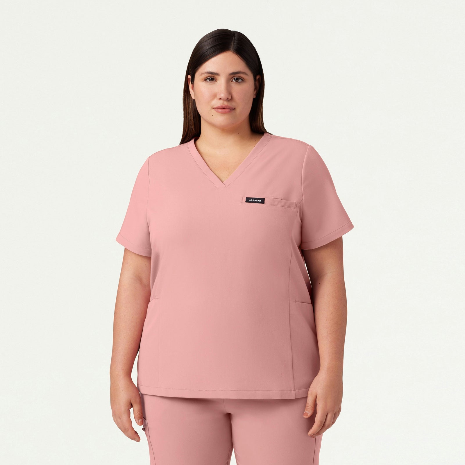 Magna 3-Pocket Scrub Top - Mauve - WOMEN'S TOPS - Jaanuu