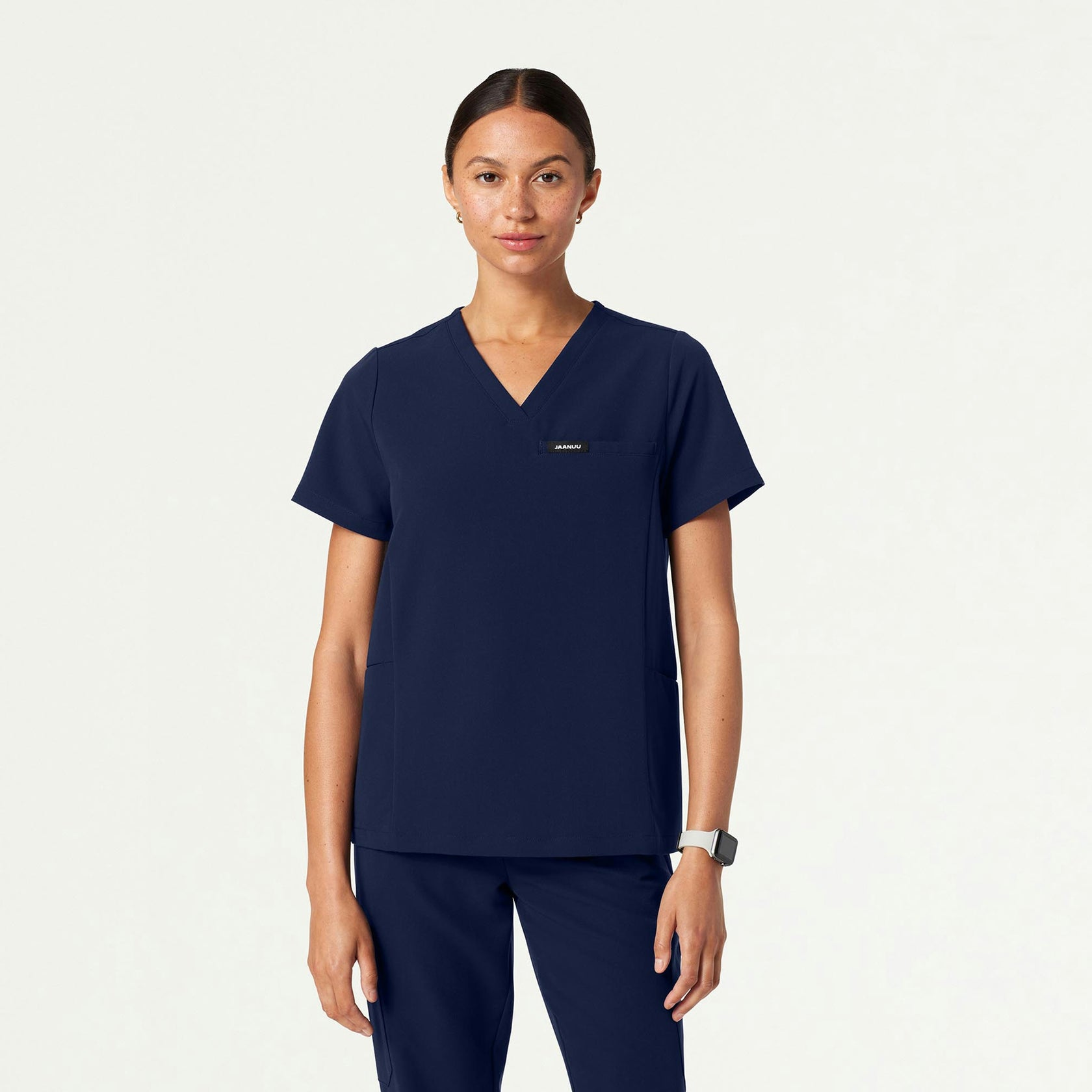 Magna 3-Pocket Scrub Top - Midnight Navy - WOMEN'S TOPS - Jaanuu