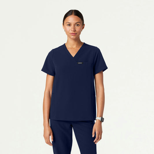 Magna 3-Pocket Scrub Top - Midnight Navy - WOMEN'S TOPS - Jaanuu