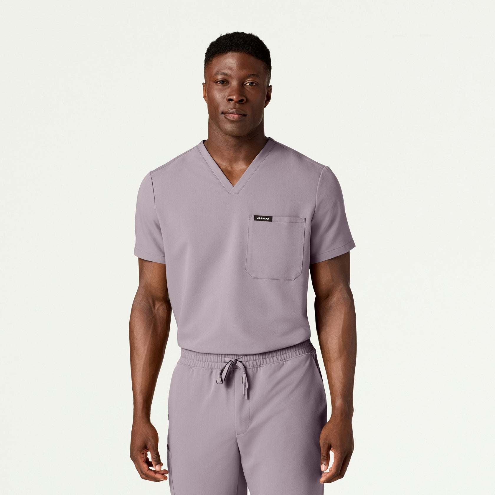 Holmes Everyday 1-Pocket Scrub Top - Chrome - MEN'S TOPS - Jaanuu