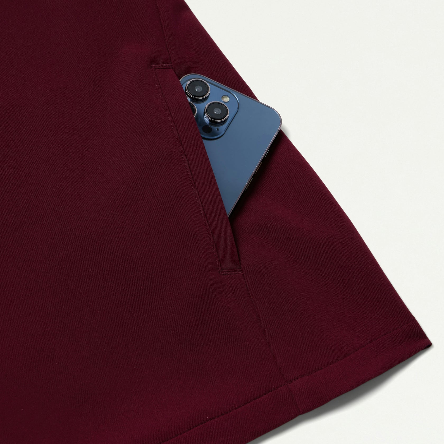 Platt 3-Pocket Scrub Top - Burgundy - MEN'S TOPS - Jaanuu