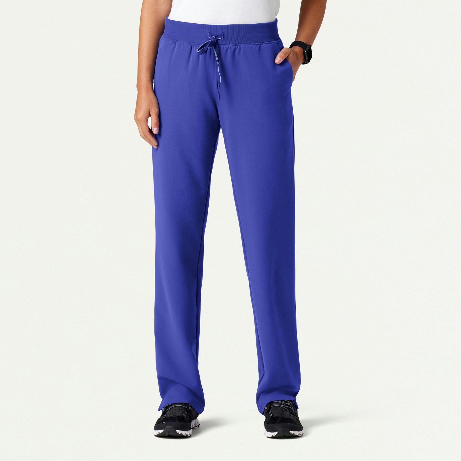 Xenos Essential Knit-Waist Scrub Pant - Moon Blue - WOMEN'S PANTS - Jaanuu