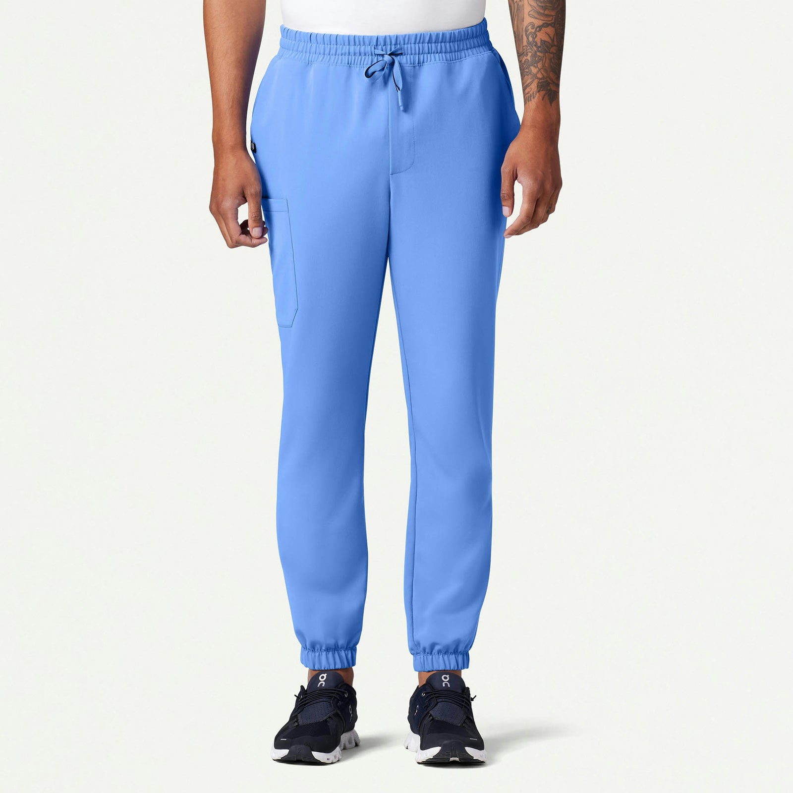 Rhodes Slim Crossover Scrub Jogger - Ceil Blue - MEN'S PANTS - Jaanuu