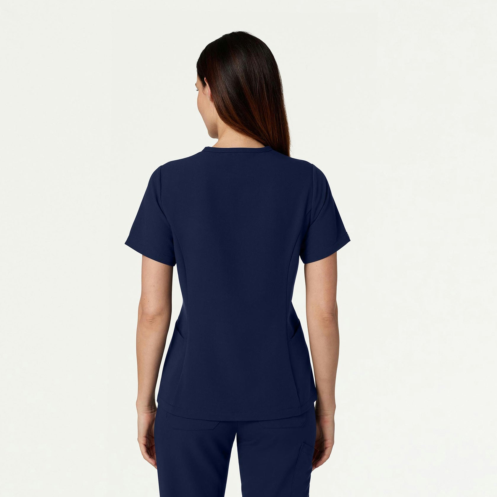 Calix Fit & Flare Scrub Top - Midnight Navy - WOMEN'S TOPS - Jaanuu