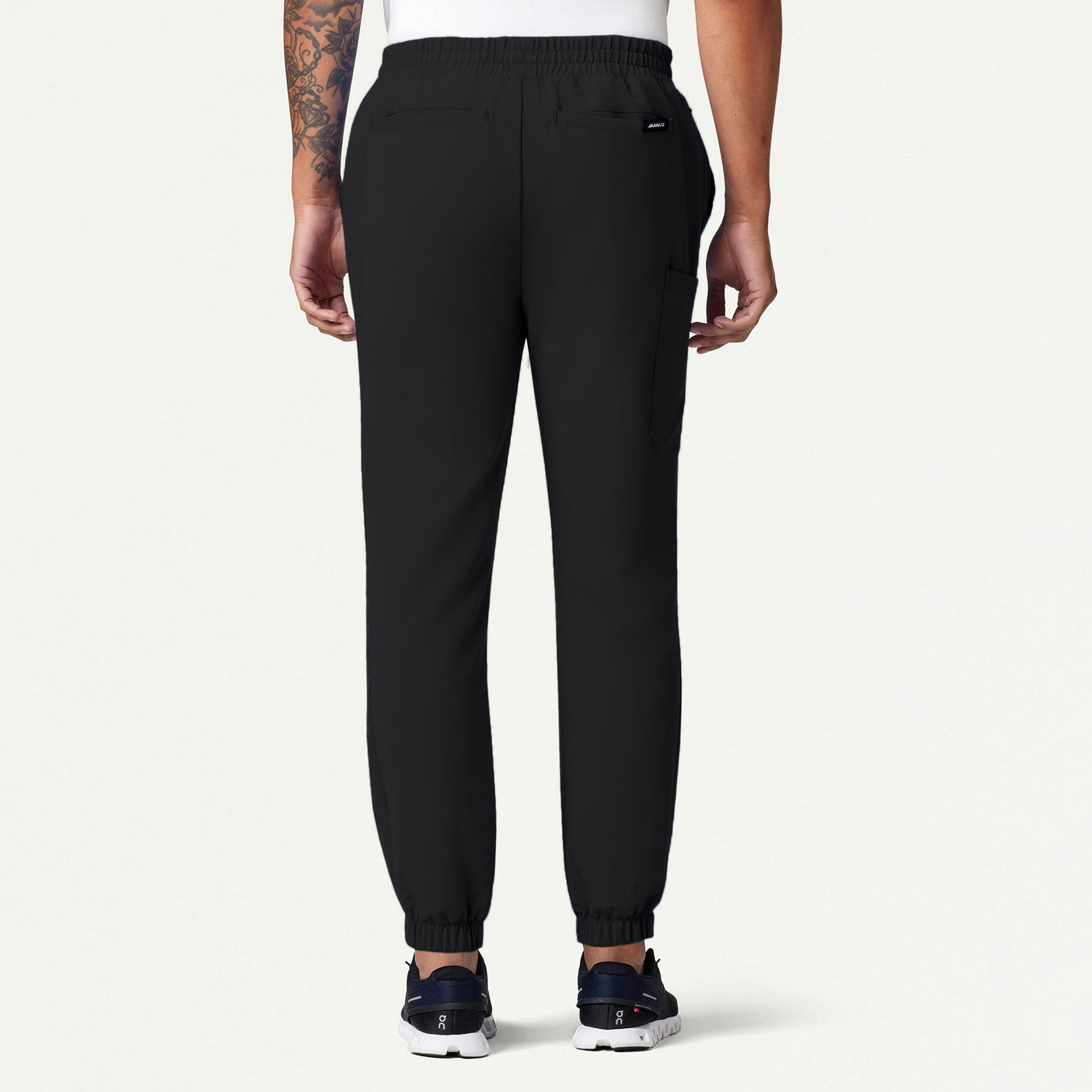 Rhodes Slim Crossover Scrub Jogger - Black - MEN'S PANTS - Jaanuu