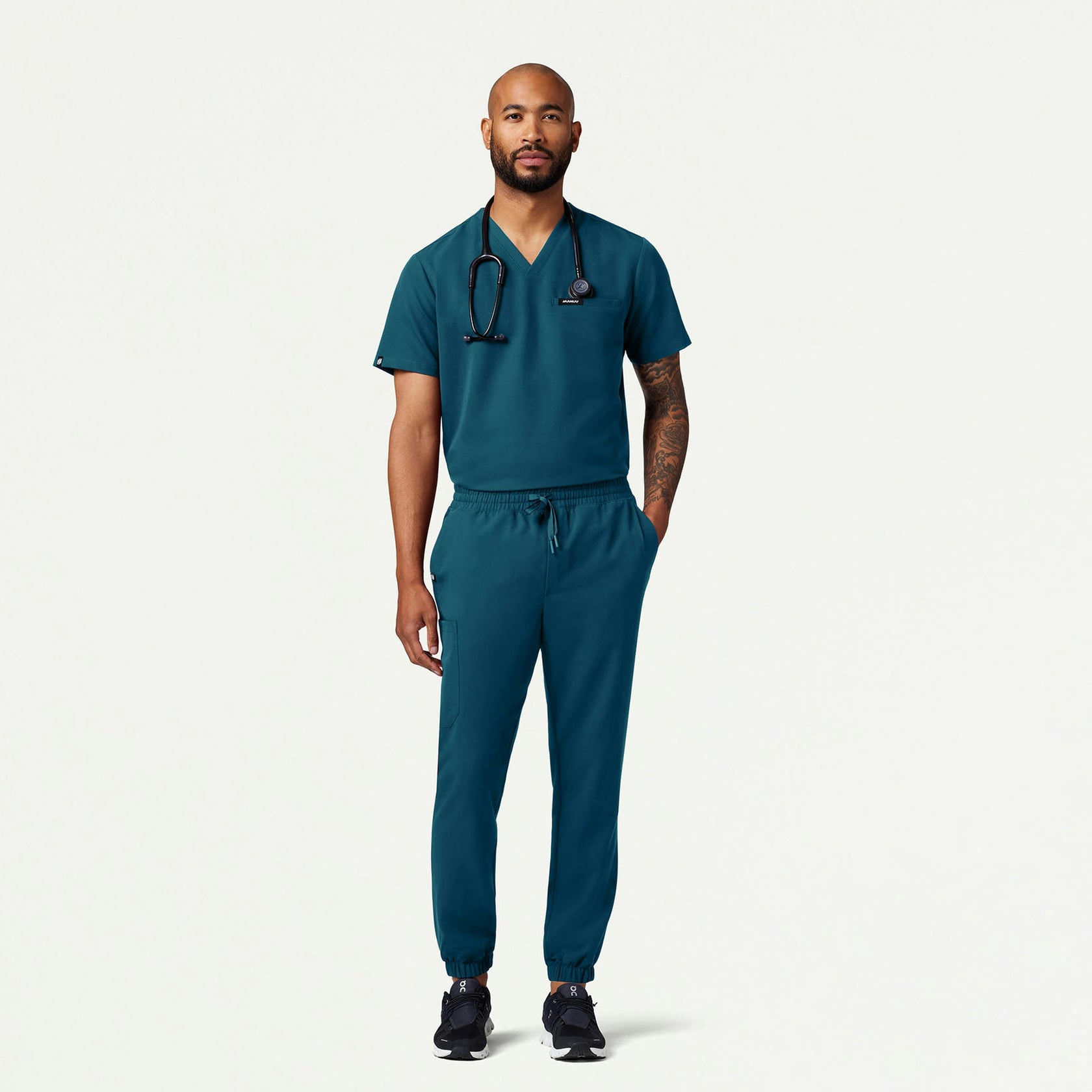 Rhodes Slim Crossover Scrub Jogger - Caribbean Blue - MEN'S PANTS - Jaanuu