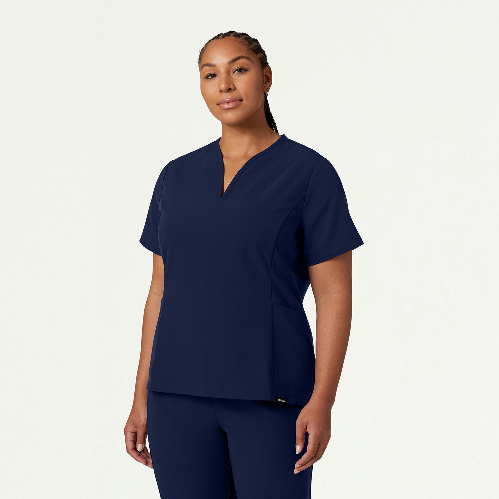 Calix Fit & Flare Scrub Top - Midnight Navy - WOMEN'S TOPS - Jaanuu