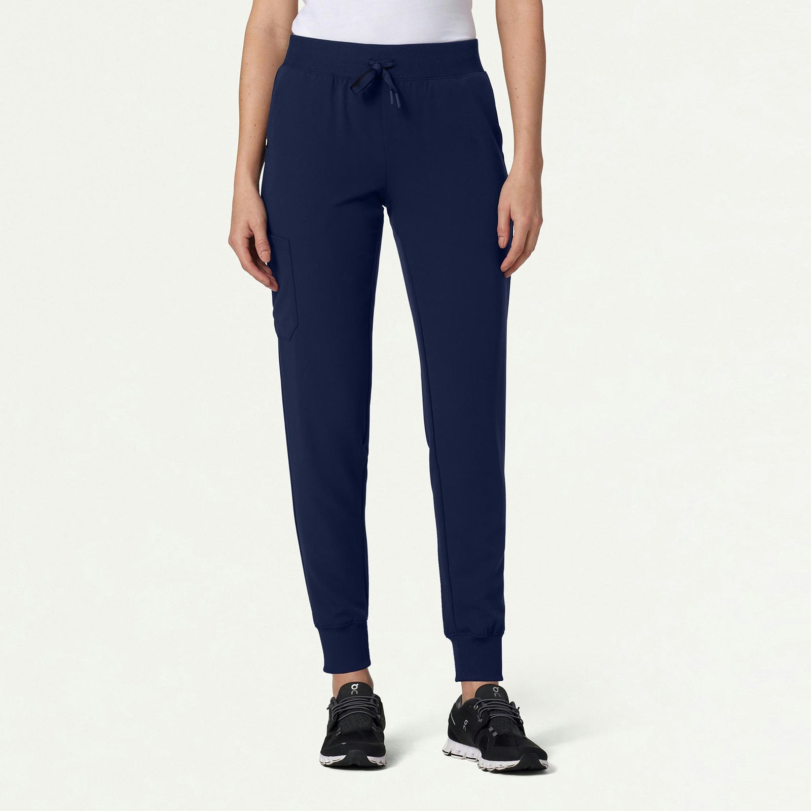 Silex Slim Knit-Waist Scrub Jogger - Midnight Navy - WOMEN'S PANTS - Jaanuu