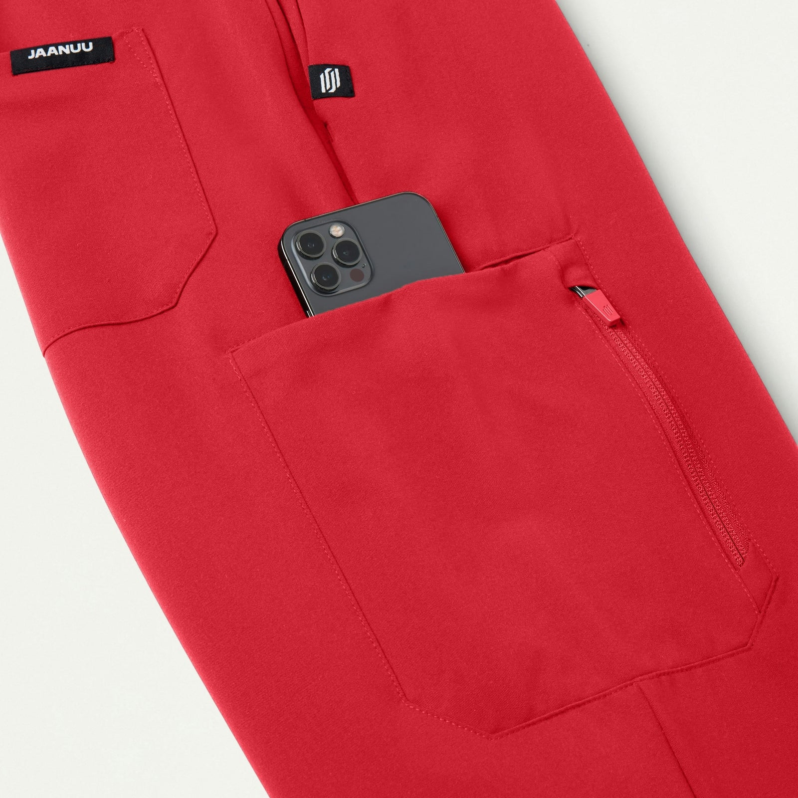 Cobot 8-Pocket Scrub Jogger - Brilliant Red - MEN'S PANTS - Jaanuu