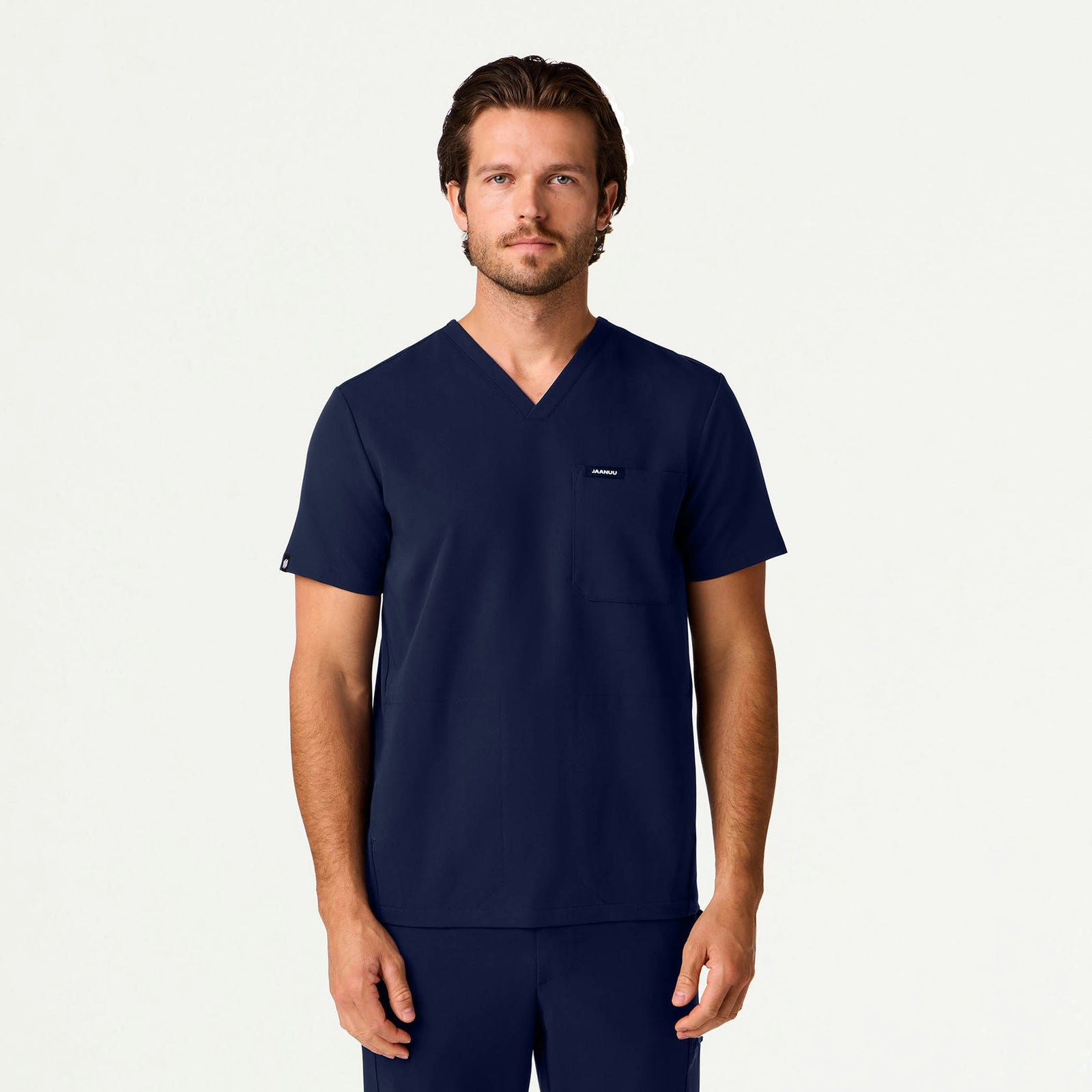 Bron 3-Pocket Scrub Top - Midnight Navy - MEN'S TOPS - Jaanuu