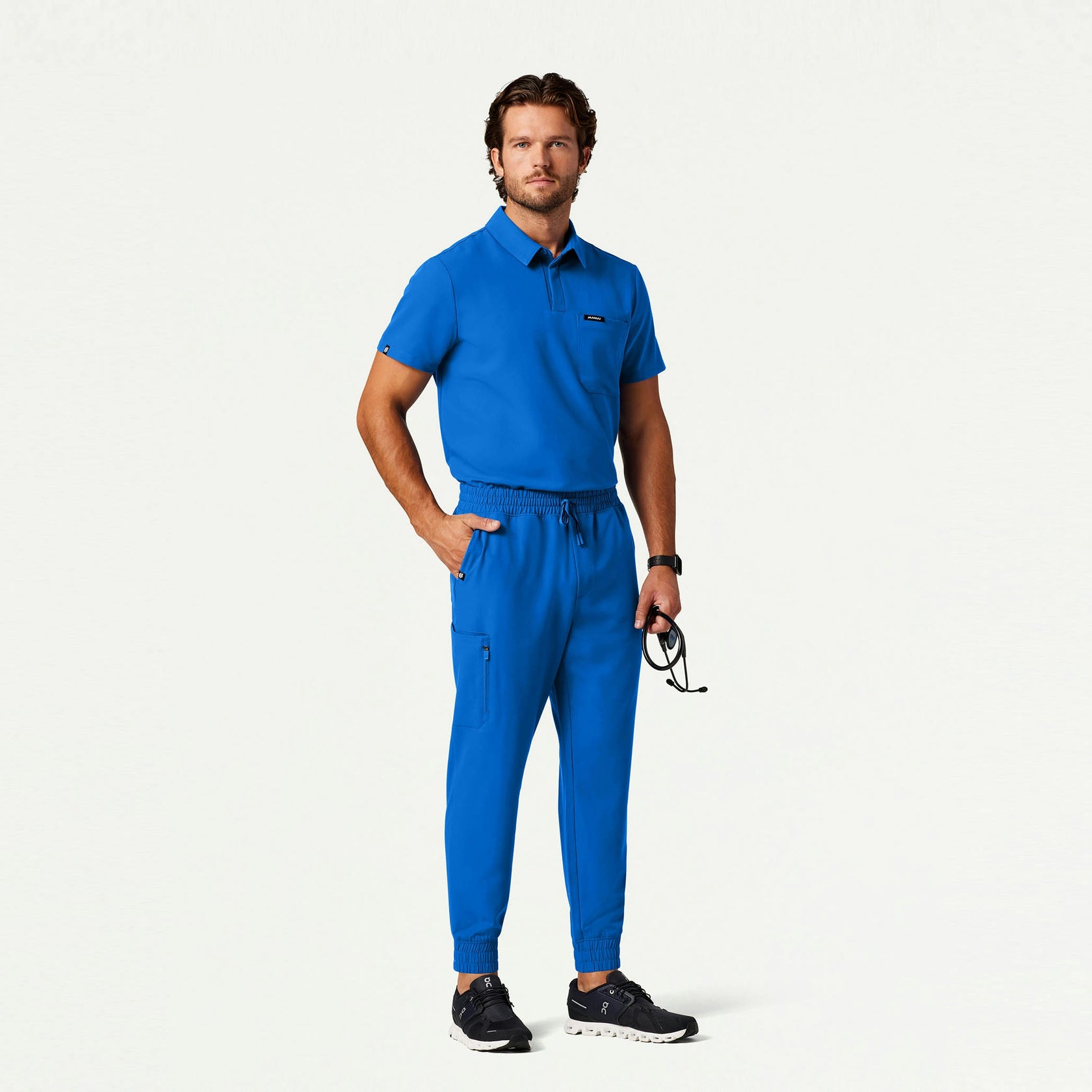 Cobot 8-Pocket Scrub Jogger - Royal Blue - MEN'S PANTS - Jaanuu