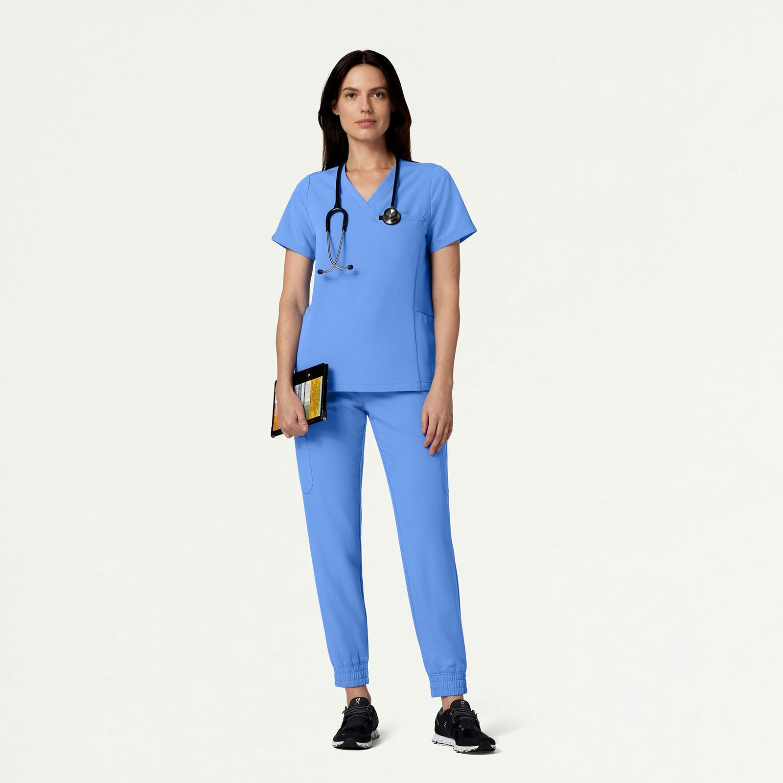 Magna 3-Pocket Scrub Top - Ceil Blue - WOMEN'S TOPS - Jaanuu