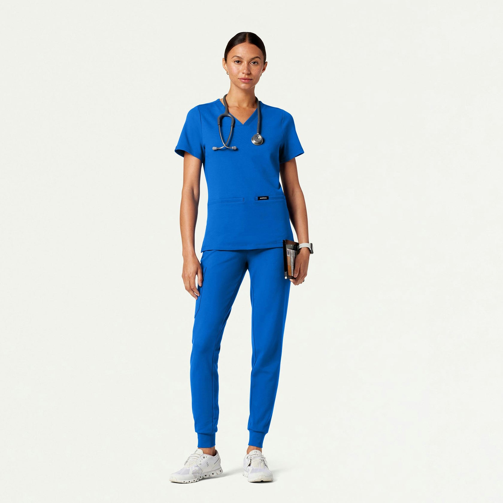 Cesi Slim ULTRAsoft Scrub Top - Royal Blue - WOMEN'S TOPS - Jaanuu