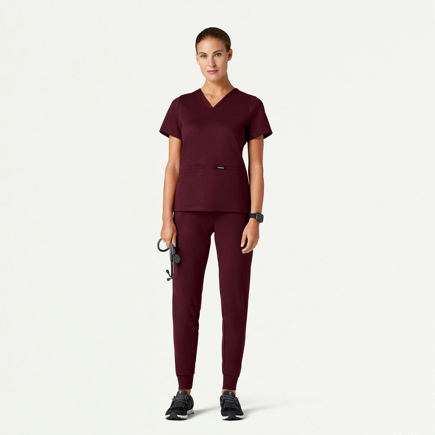 Rubi Slim ULTRAsoft Scrub Jogger - Burgundy - WOMEN'S PANTS - Jaanuu