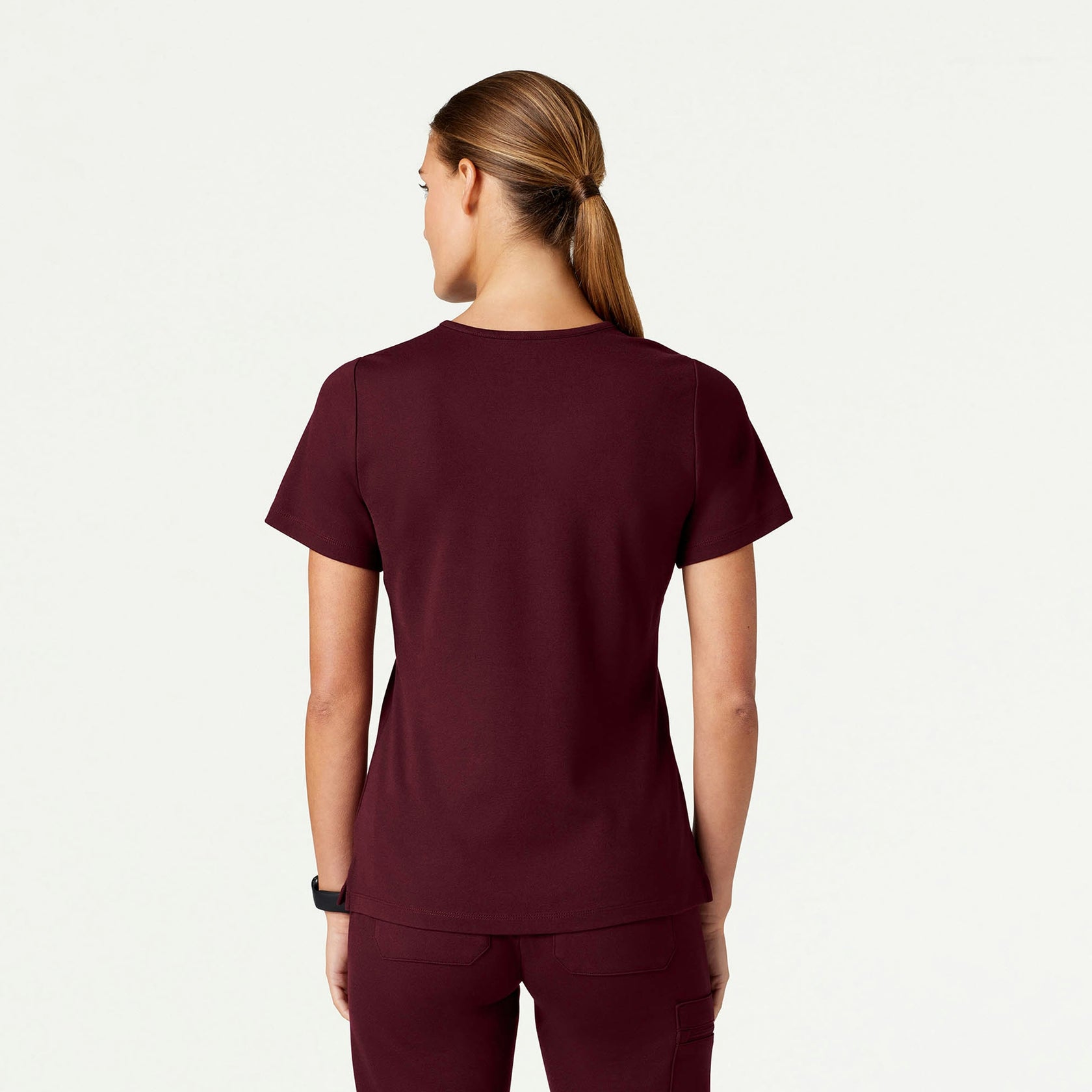 Cesi Slim ULTRAsoft Scrub Top - Burgundy - WOMEN'S TOPS - Jaanuu