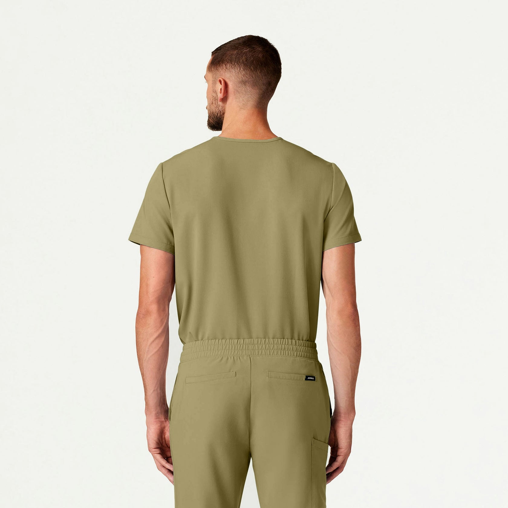 Holmes Everyday 1-Pocket Scrub Top - Ceramic Khaki - MEN'S TOPS - Jaanuu