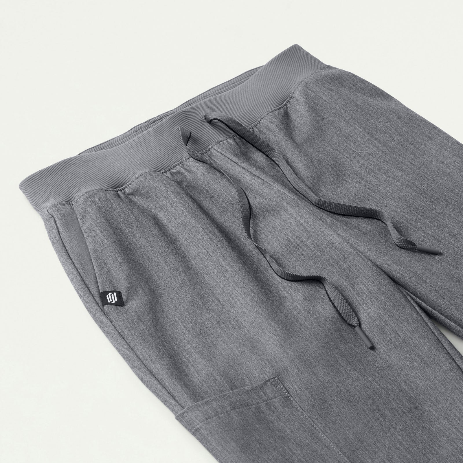 Silex Slim Knit-Waist Scrub Jogger - Heather Gray - WOMEN'S PANTS - Jaanuu