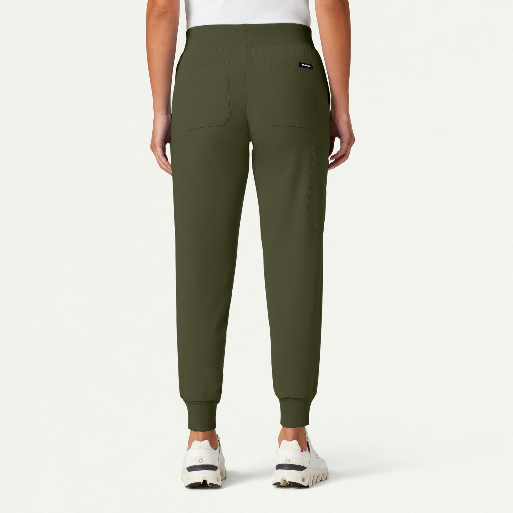 Silex Slim Knit-Waist Scrub Jogger - Olive - WOMEN'S PANTS - Jaanuu