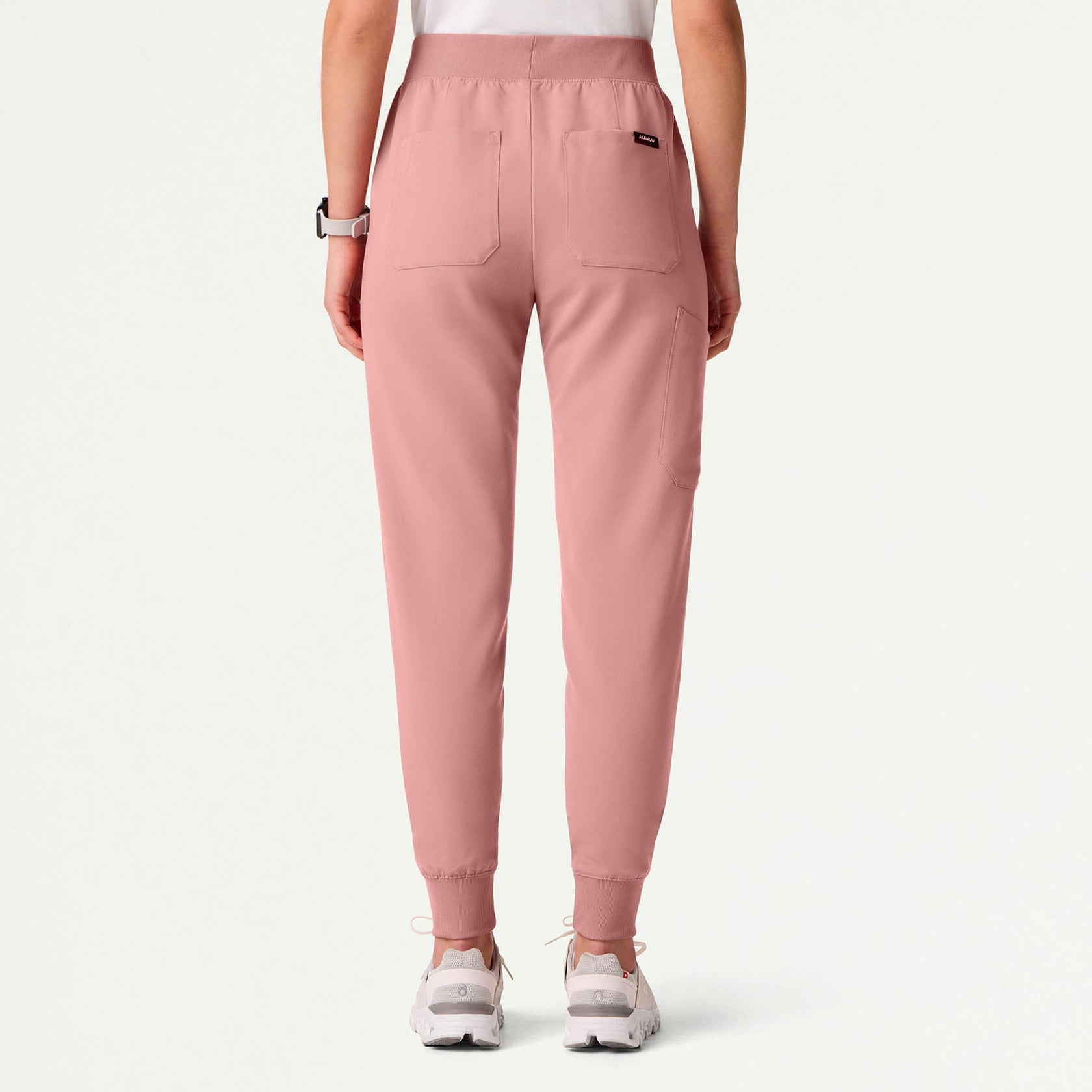 Silex Slim High Waisted Scrub Jogger - Mauve - WOMEN'S PANTS - Jaanuu