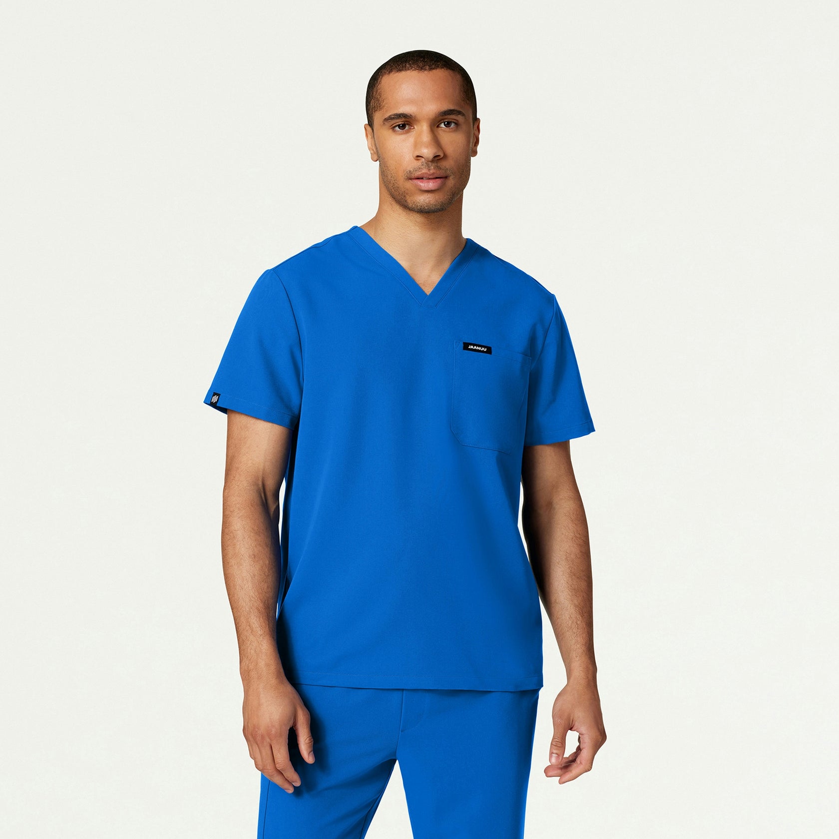 Holmes Everyday 1-Pocket Scrub Top - Royal Blue - MEN'S TOPS - Jaanuu