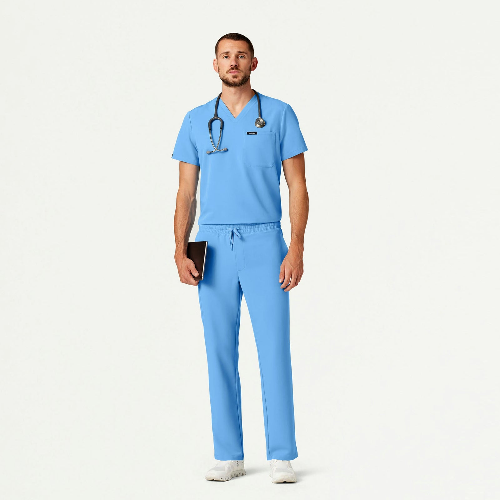 Holmes Everyday 1-Pocket Scrub Top - Sky Blue - MEN'S TOPS - Jaanuu