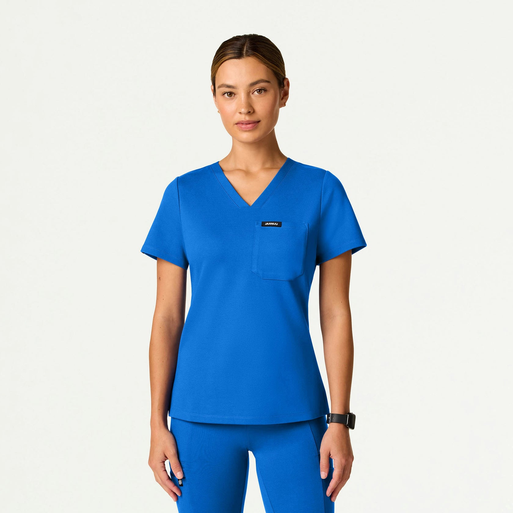 Sona Slim ULTRAsoft Scrub Top - Royal Blue - WOMEN'S TOPS - Jaanuu