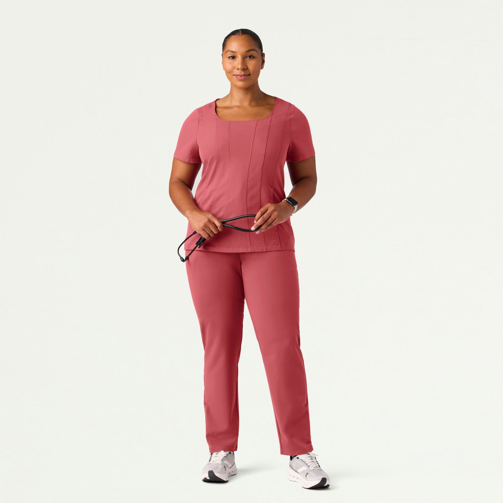 Skyler Slim Zip-Fly Scrub Pant - Mulberry - WOMEN'S PANTS - Jaanuu