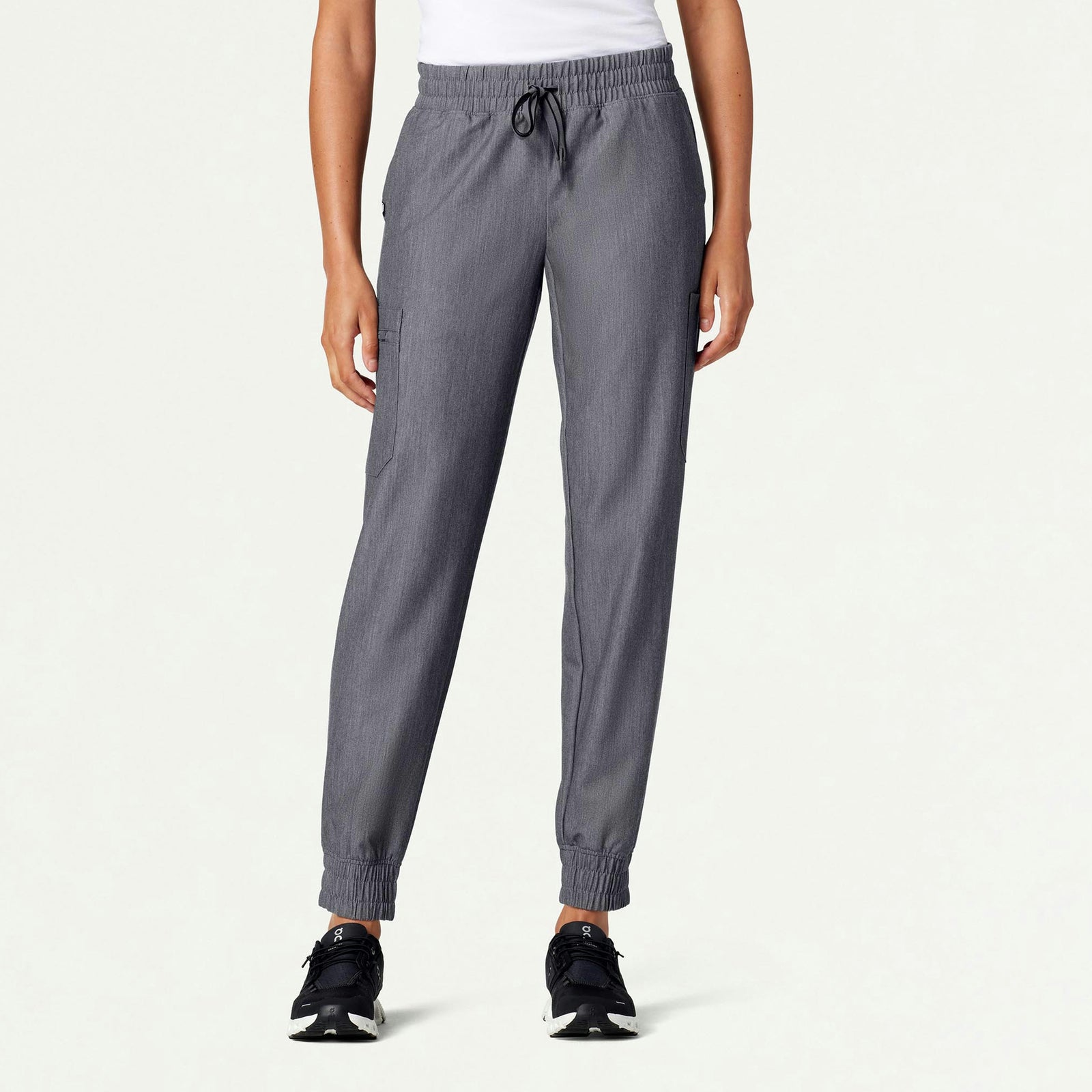 Neo Everyday Cargo Scrub Jogger - Heather Gray - WOMEN'S PANTS - Jaanuu