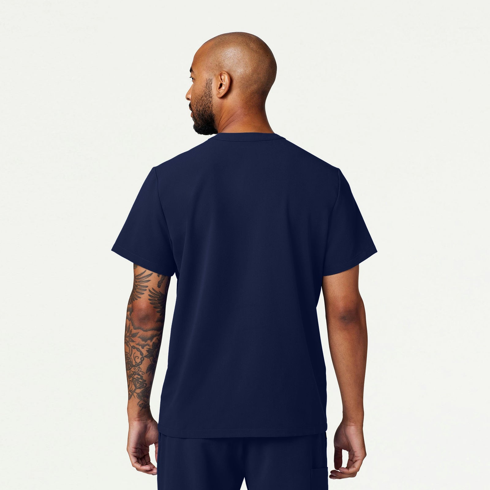 Reeve Henley Scrub Top - Midnight Navy - MEN'S TOPS - Jaanuu