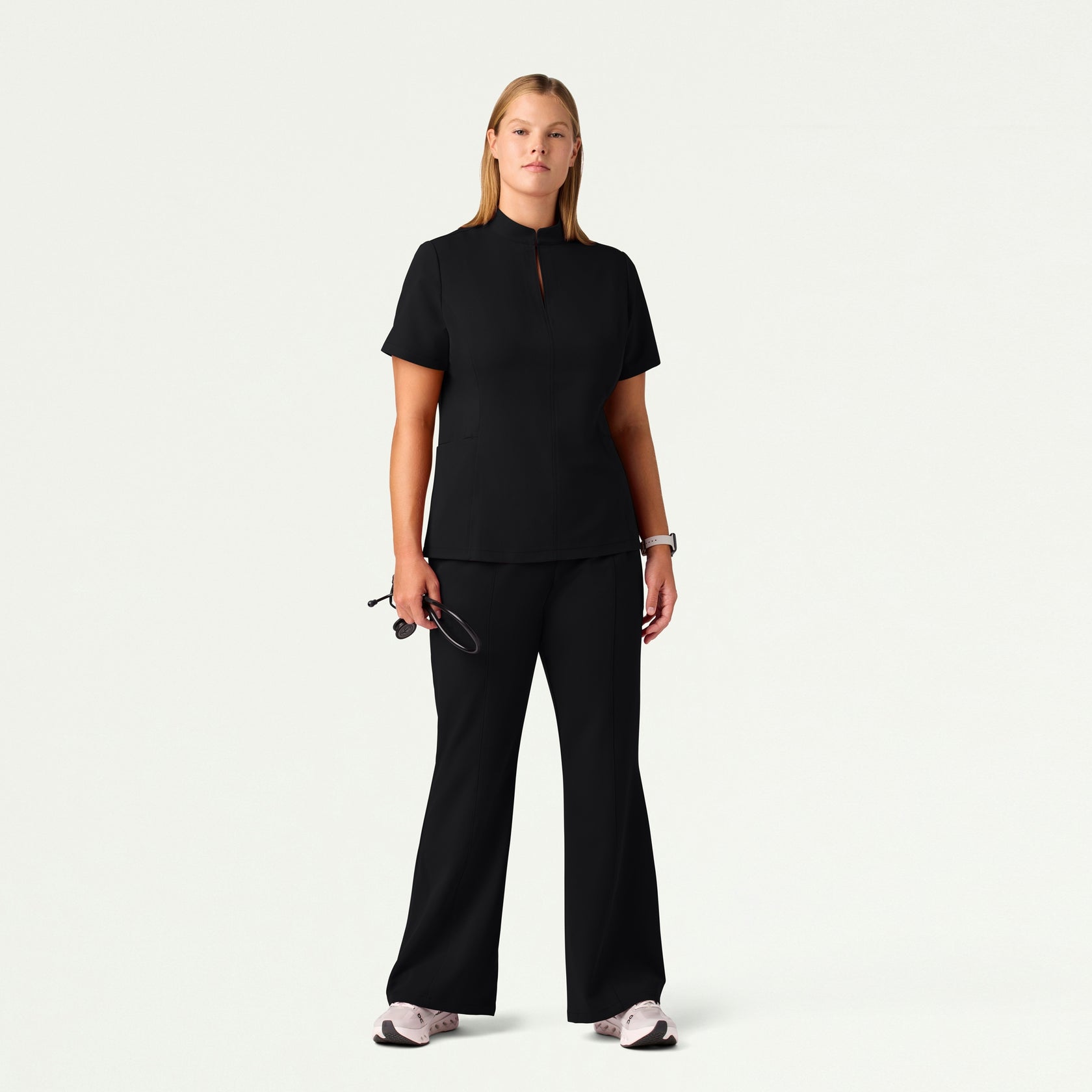 Harper Slim High Waisted Scrub Pant - Black - WOMEN'S PANTS - Jaanuu