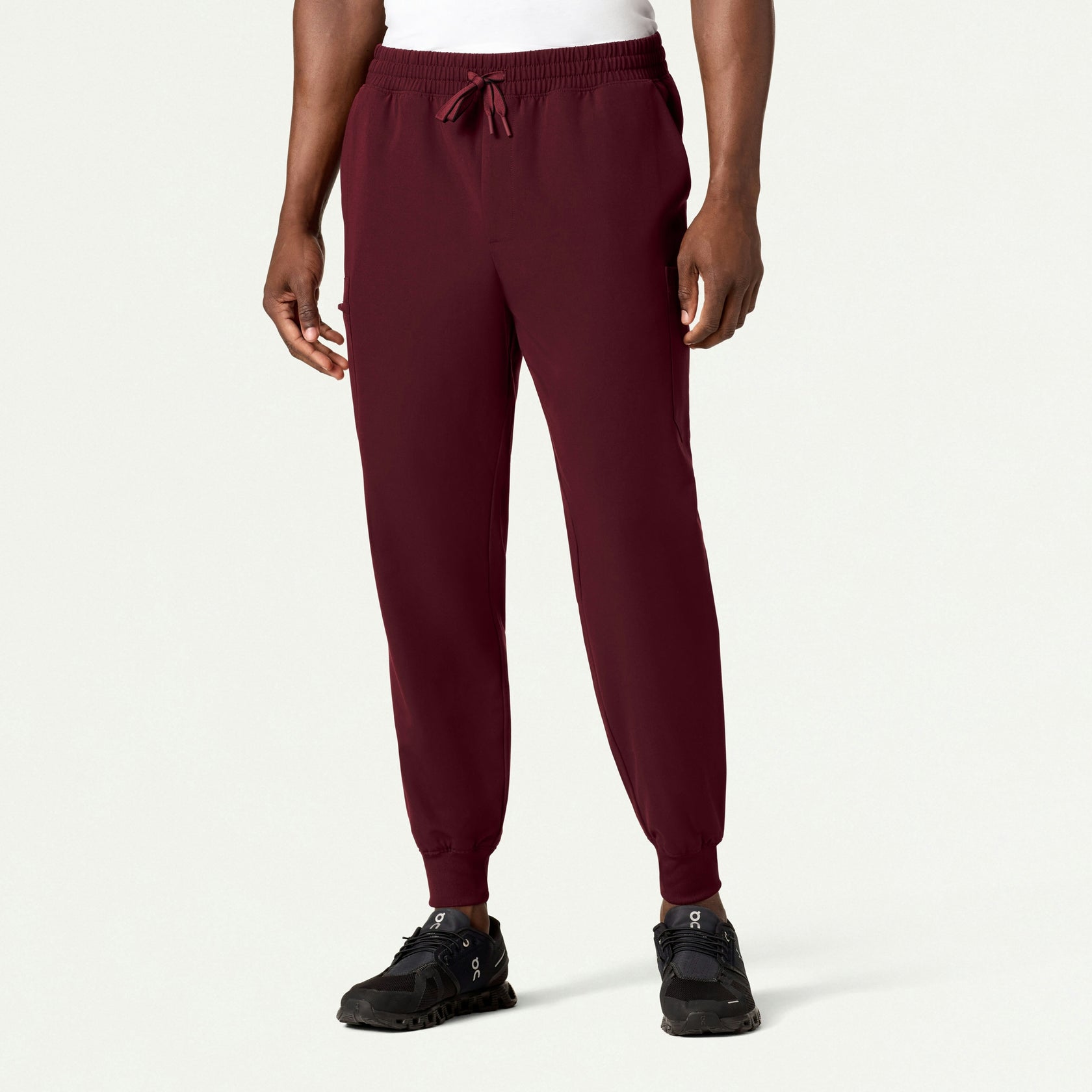 Osmo 8-Pocket Scrub Jogger - Burgundy - MEN'S PANTS - Jaanuu