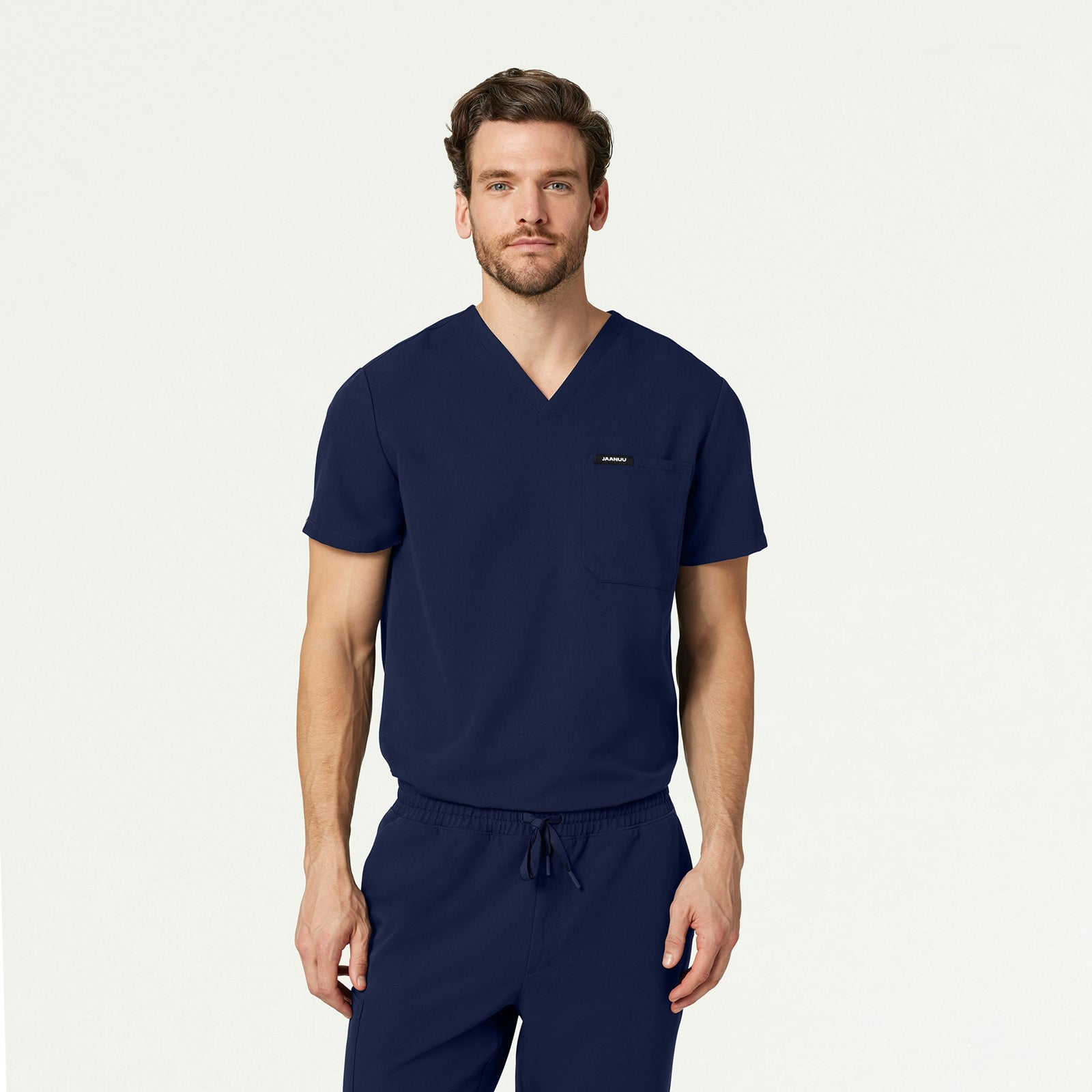 Holmes Everyday 1-Pocket Scrub Top - Midnight Navy - MEN'S TOPS - Jaanuu