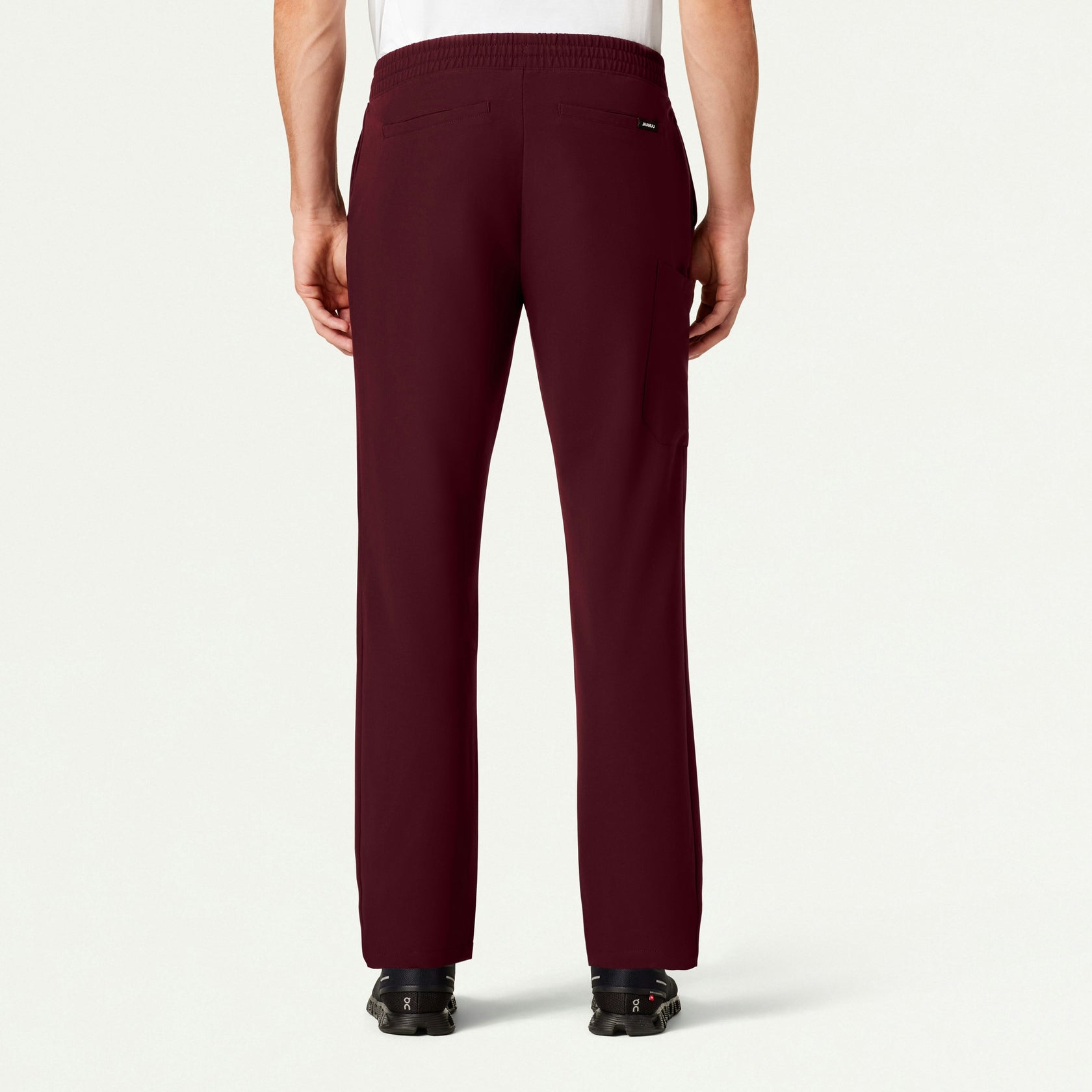 Rhodes Everyday Straight-Leg Scrub Pant - Burgundy - MEN'S PANTS - Jaanuu