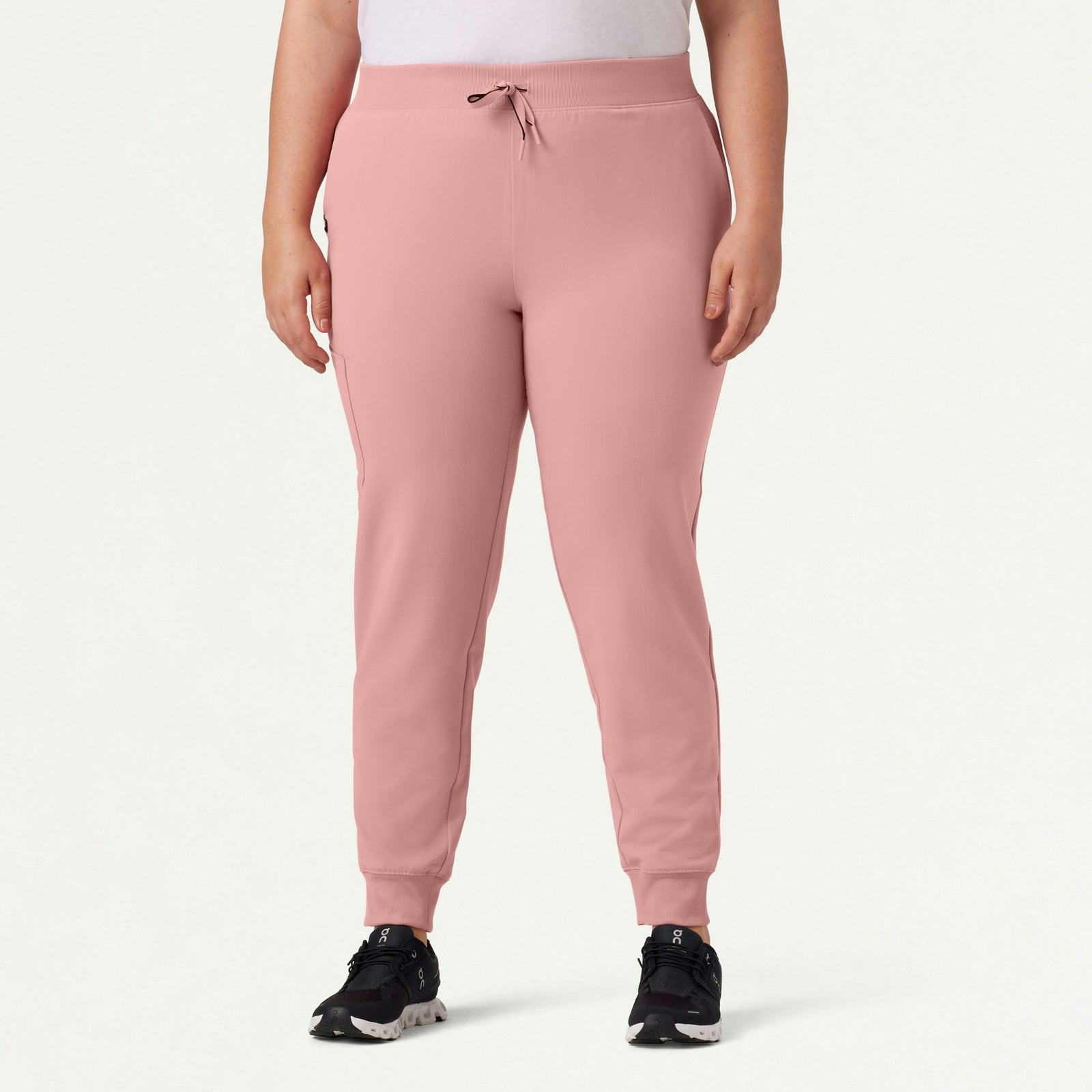 Silex Slim Knit-Waist Scrub Jogger - Mauve - WOMEN'S PANTS - Jaanuu